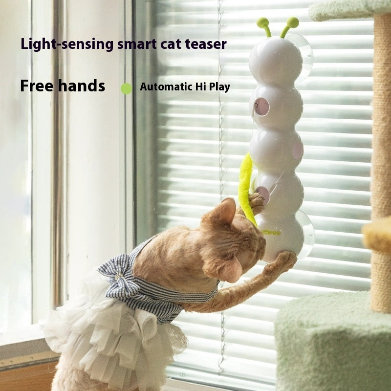 Smart Motion Cat Toy with Worm Design