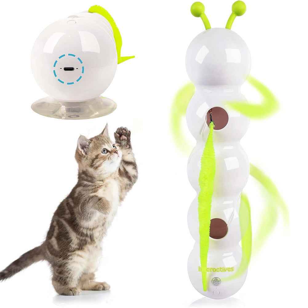 Smart Motion Cat Toy with Worm Design