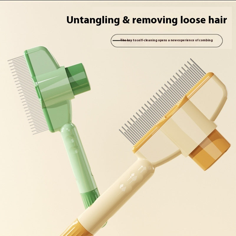 Self-cleaning Pet Flea Comb Grooming Brush
