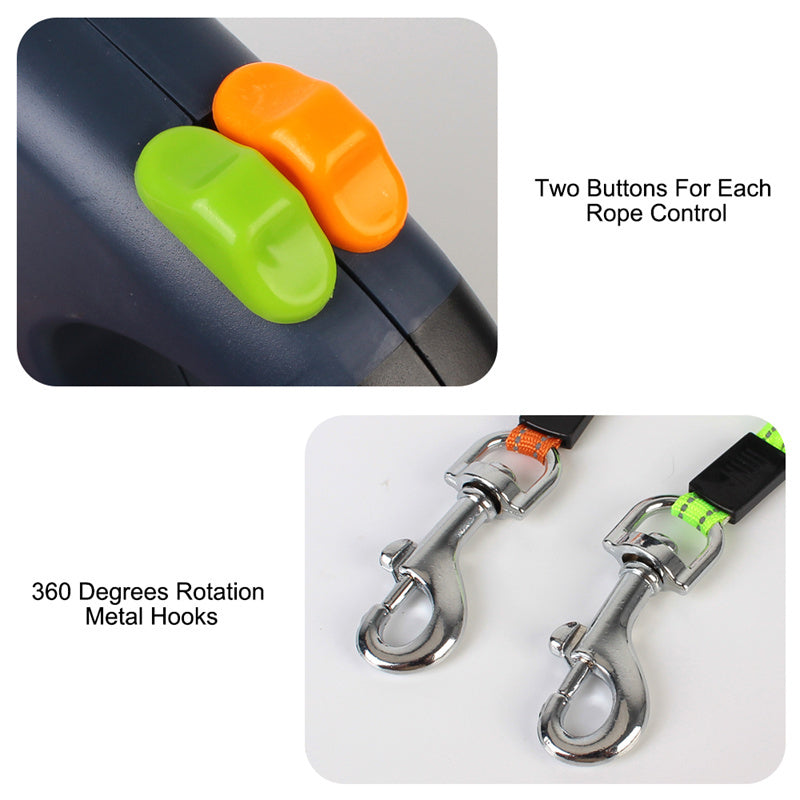 Dual Retractable Dog Leash
