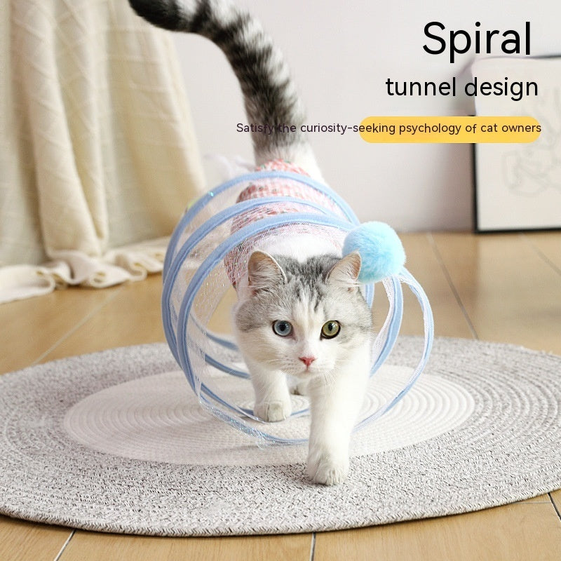 Self-play Cat Hunting Spiral Tunnel Toy