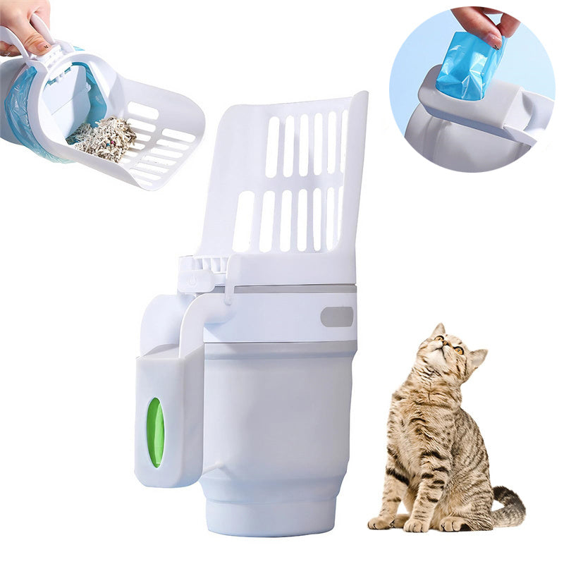 2-in-1 Cat Litter Scoop with Built-In Waste Storage