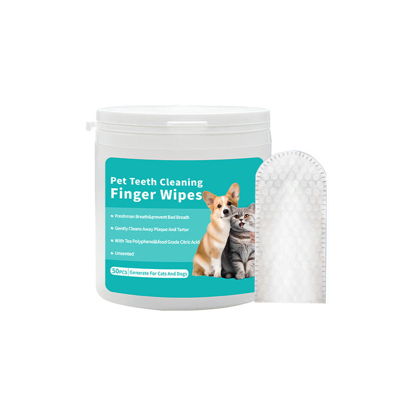 Pet Dental Cleaning Finger Wipes